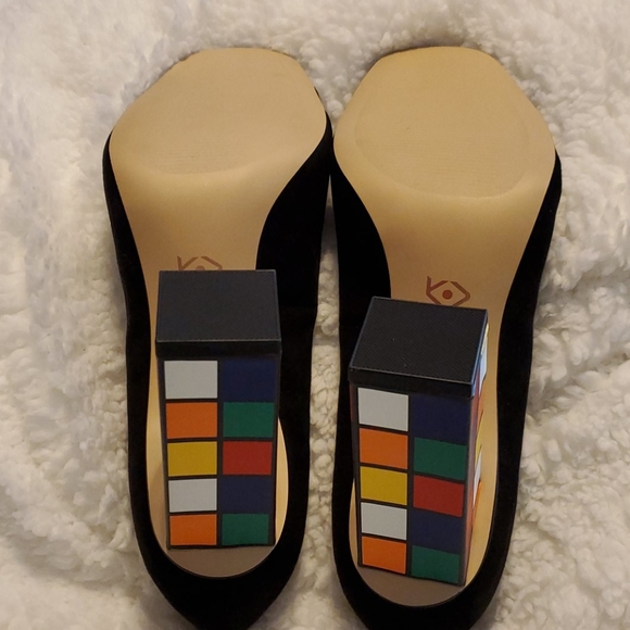 SUCH FUN and UNIQUE shoes by Katy Perry Caitlin Rubiks Cube Open Toe SZ 7.5 NEW! - Picture 7 of 8